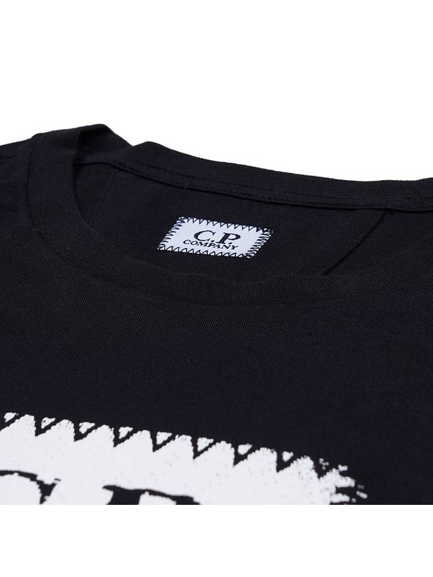 30/1 Jersey Label Style Logo Short Sleeve T-Shirt Black - CP COMPANY - BALAAN 5