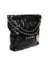 22 Shiny Calfskin Small Shoulder Bag Black - CHANEL - BALAAN 4