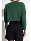 Sir Cropped Virgin Wool Knit Top Green - MAX MARA - BALAAN 4