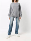 Face Patch Crew Neck Knit Top Grey Melange - ACNE STUDIOS - BALAAN 7