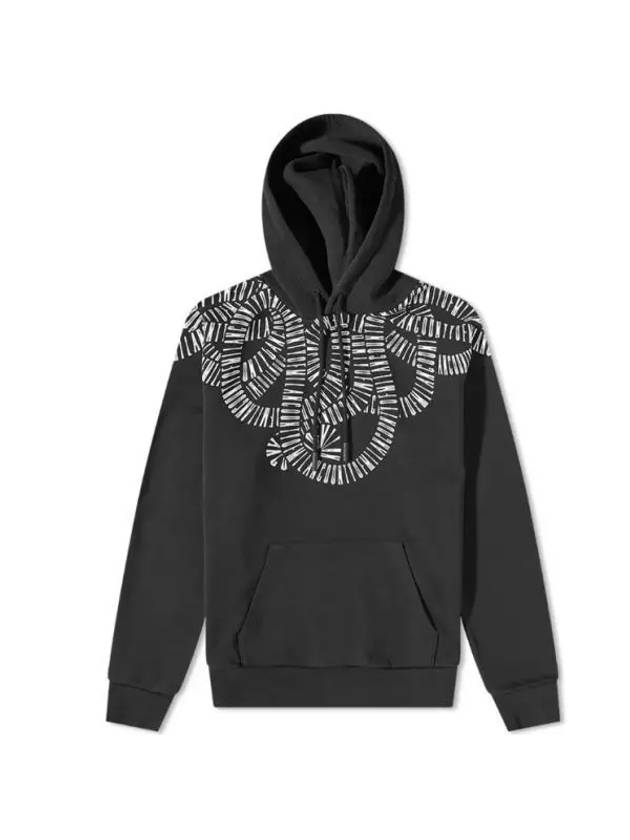 Snake Wings Regular Hoodie Black - MARCELO BURLON - BALAAN 1