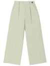 Denzel summer office look set-up belted point high waist wide pants pistachio DENZEL09PI - RAMUSTUDIO - BALAAN 3