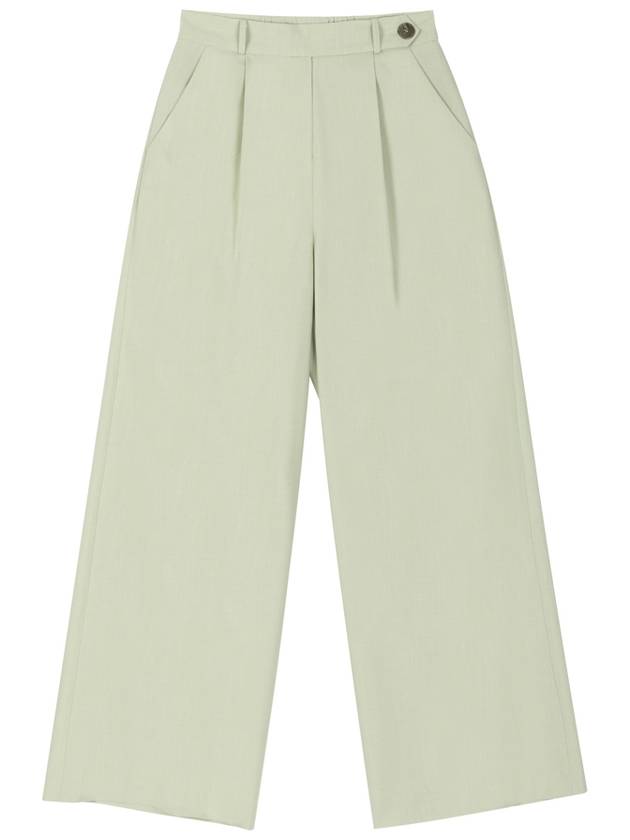 Denzel summer office look set-up belted point high waist wide pants pistachio DENZEL09PI - RAMUSTUDIO - BALAAN 3