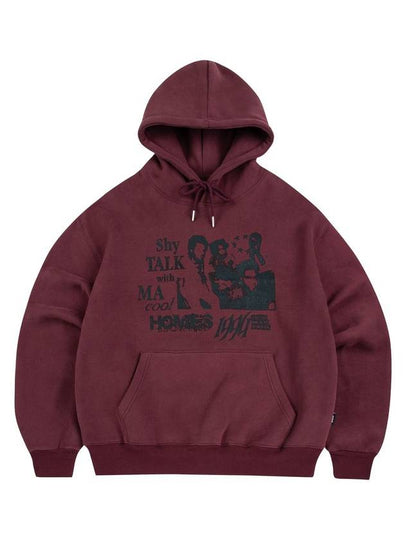 Brushed Peachskin 1994 Homis Hoodie Burgundy - MOO - BALAAN 2