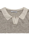 Men's Linen Striped Collar Short Sleeve Knit MMSWL5T52 262 - AT.P.CO - BALAAN 3