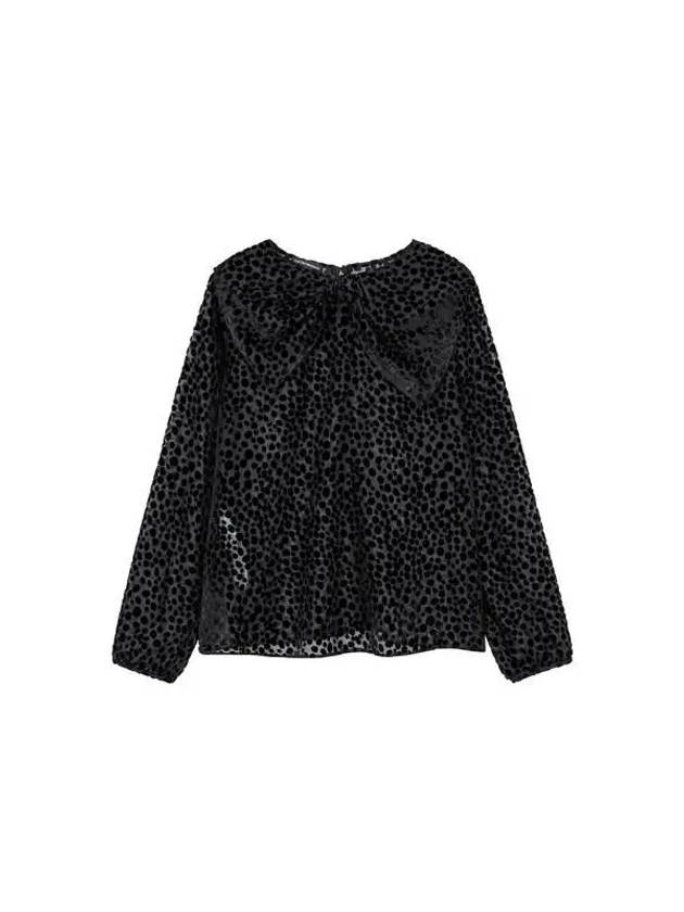 Women s Velor Dot See through Blouse Black - EMPORIO ARMANI - BALAAN 1