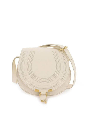 Marcie Saddle Small Grained Leather Cross Bag Ivory - CHLOE - BALAAN 1