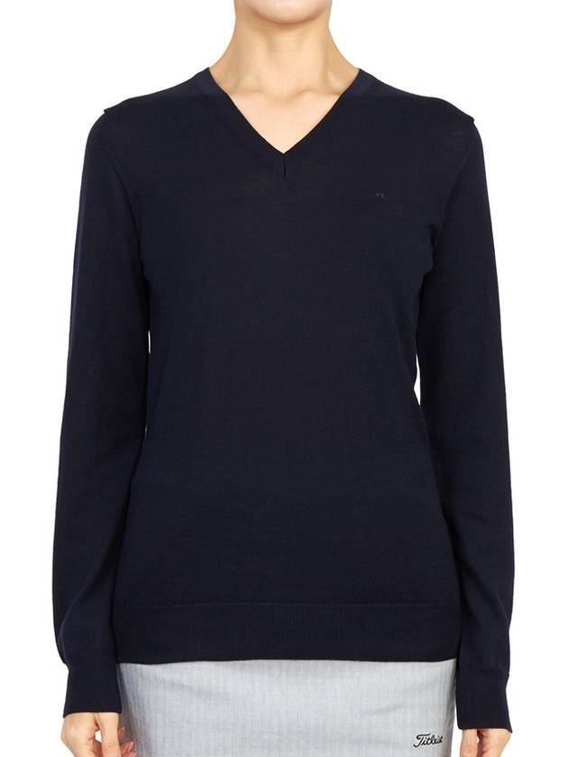 Women's Amaya Golf Knit Top Navy - J.LINDEBERG - BALAAN 1