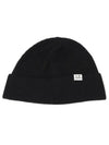 Re-Wool Short Beanie Black - CP COMPANY - BALAAN 2