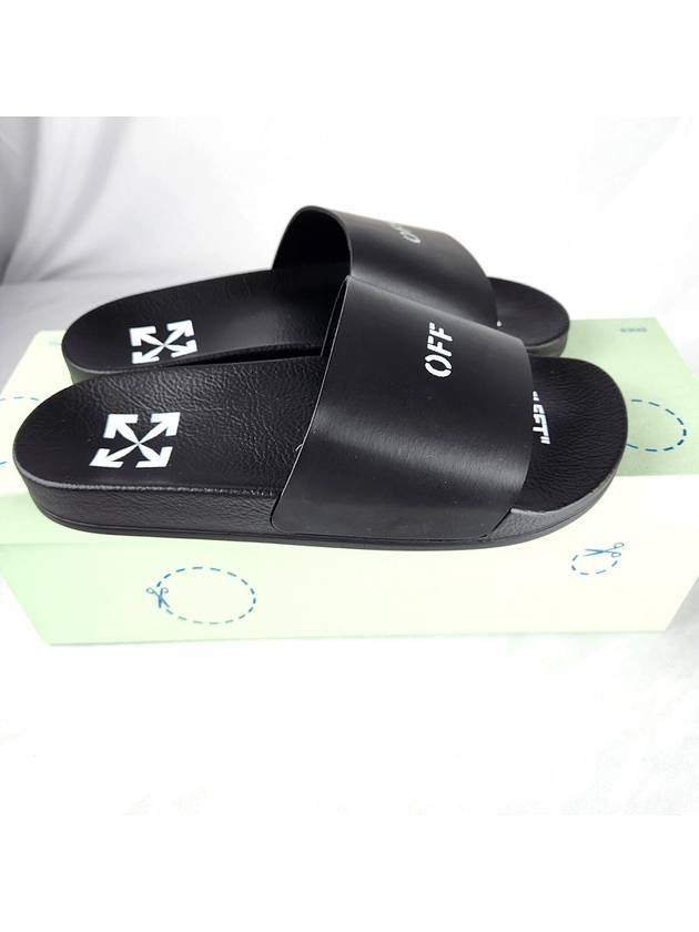 Rubber Slides Women’s Slippers Black OWIC002C99 - OFF WHITE - BALAAN 2