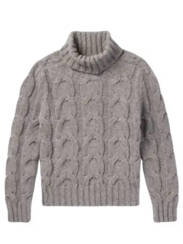 Baby Yak Cable Turtleneck Grey - TOM FORD - BALAAN 2