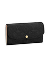 Emilie Wallet Monogram Empreinte Black - LOUIS VUITTON - BALAAN.