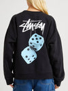 AU Australia FUZZY DICE Crew Sweatshirt ST124W2204 Black WOMENS - STUSSY - BALAAN 5