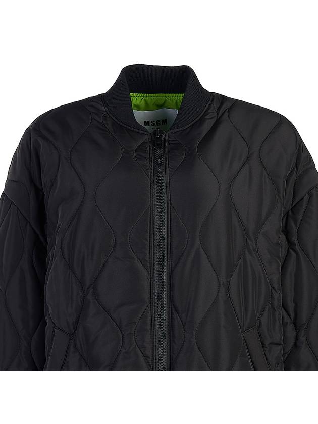 Quilted Bomber Jacket Black - MSGM - BALAAN 5