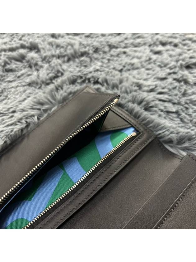 Citizen Twill Long Wallet Swift Noir Blue Sapich - HERMES - BALAAN 7