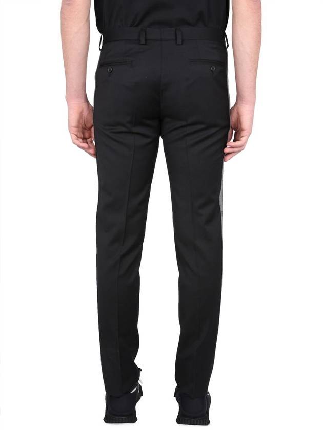 side band wool straight pants black - DOLCE&GABBANA - BALAAN 5