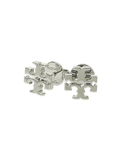 Logo Stud Earrings Silver - TORY BURCH - BALAAN 2