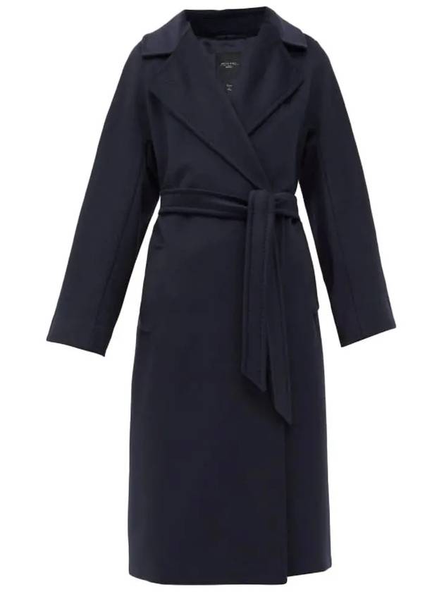 Women's Resina Wool Broadcloth Double Coat Navy - MAX MARA - BALAAN 2