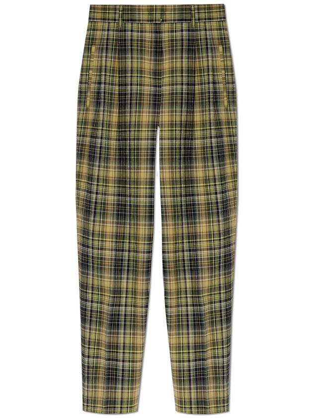 PS Paul Smith Trousers With Check Pattern, Women's, Green - PAUL SMITH - BALAAN 1