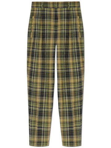 PS Paul Smith Trousers With Check Pattern, Women's, Green - PAUL SMITH - BALAAN 1