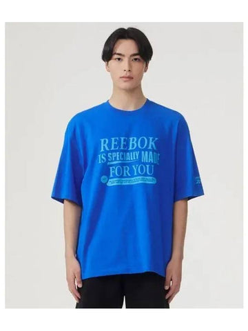 Vector93 Archive Slogan T Shirt Blue - REEBOK - BALAAN 1