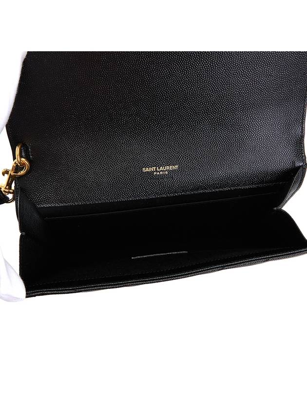 Grain De Poudre Cassandre Clutch Bag Black - SAINT LAURENT - BALAAN 7