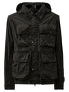 Chrome-R Goggle Utility Hooded Jacket Black - CP COMPANY - BALAAN 2