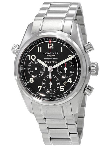 Longines Spirit Chronograph Automatic Black Dial Men's Watch L3.820.4.53.6 - LONGINES - BALAAN 1