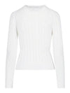 Embroidered Logo Pony Cable Knit Top White - POLO RALPH LAUREN - BALAAN 3