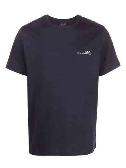 Men's Item Logo Cotton Short Sleeve T-Shirt Navy - A.P.C. - BALAAN 2