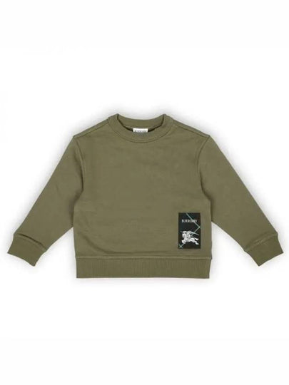 Kids Logo Patch Sweatshirt Khaki - BURBERRY - BALAAN 2