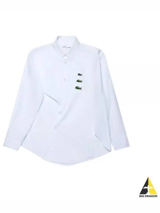 crocodile patch asymmetric shirt - COMME DES GARCONS - BALAAN 2