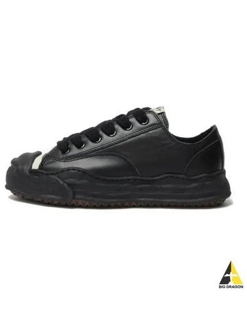 A05FW704 BLKBLK Hank OG Sole Leather Low Sneakers - MIHARA YASUHIRO - BALAAN 1