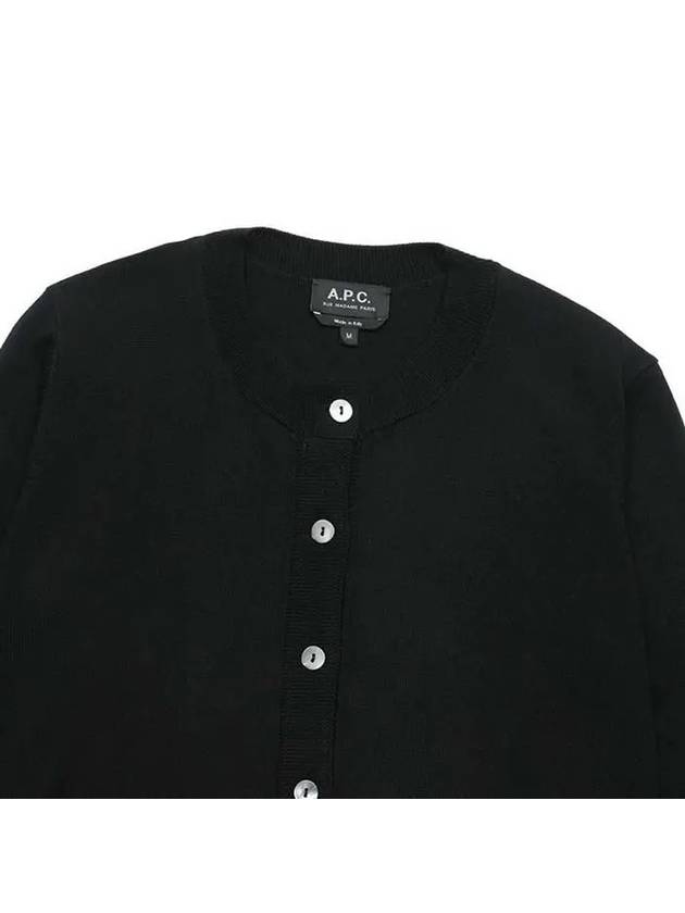 Marine Wool Cardigan Black - A.P.C. - BALAAN 4