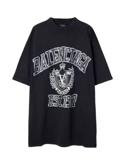 DIY College Medium Fit Short Sleeve T-Shirt Black - BALENCIAGA - BALAAN 2