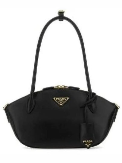 Small Leather Hand Shoulder Bag Black - PRADA - BALAAN 2