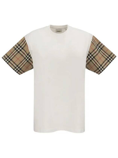 Vintage Check Sleeve Short Sleeve T-Shirt White - BURBERRY - BALAAN 2