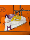 Women's Bouncing Sneakers White Mesh H Yellow Purple Two Tone - HERMES - BALAAN 9