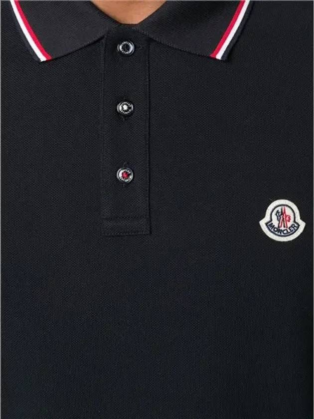 8A70300 84556 Logo Patch Pique Polo Short Sleeve - MONCLER - BALAAN 5