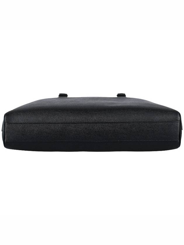 Logo Duffel Leather Brief Case Black - SAINT LAURENT - BALAAN 7