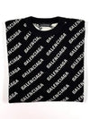 All Over Intarsia Logo Knit Top Black - BALENCIAGA - BALAAN 11