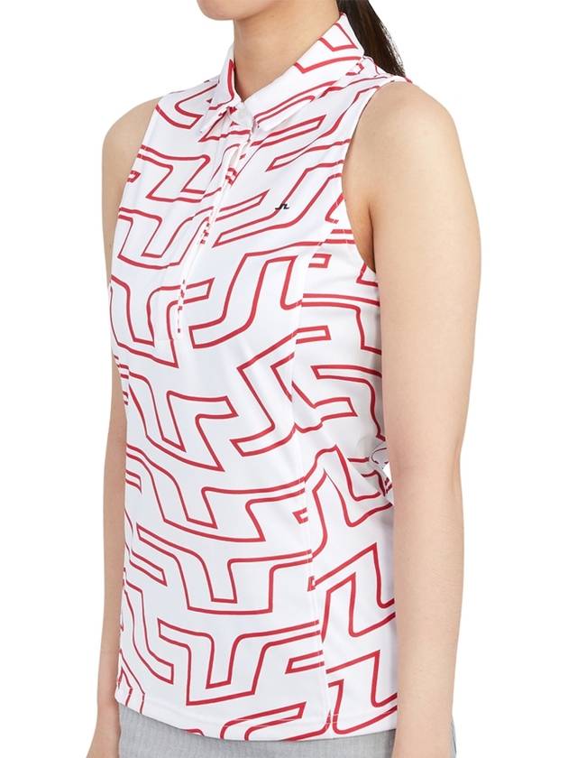 Women's Dena Print Sleeveless Red White - J.LINDEBERG - BALAAN 3