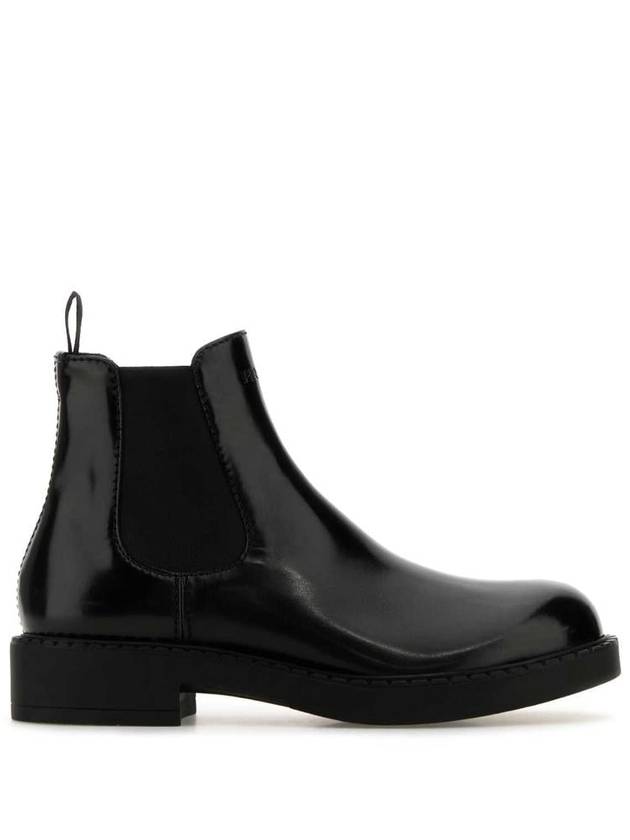 brushed leather Chelsea boots black - PRADA - BALAAN 2