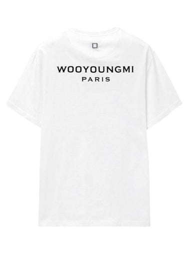 Cotton Back Logo Short Sleeve T-Shirt White - WOOYOUNGMI - BALAAN 1