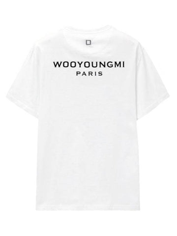 Cotton Back Logo Short Sleeve T-Shirt White - WOOYOUNGMI - BALAAN 1