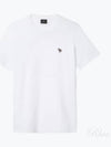 Zebra Logo Crew Neck Cotton Short Sleeve T-Shirt White - PAUL SMITH - BALAAN 2