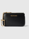 Script Zipper Key Card Wallet Black - GUCCI - BALAAN 1