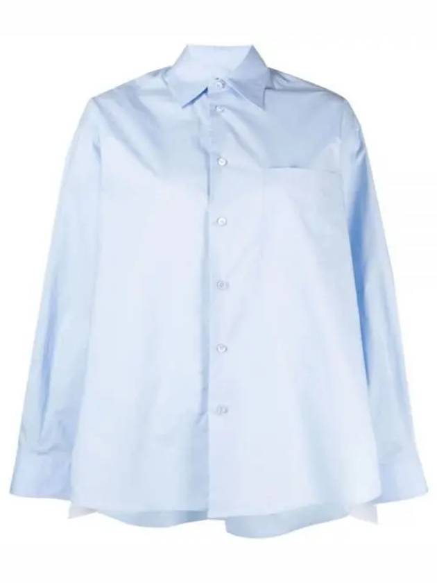 Panel Detail Double Maxi Shirt Light Blue - MAISON MARGIELA - BALAAN 2