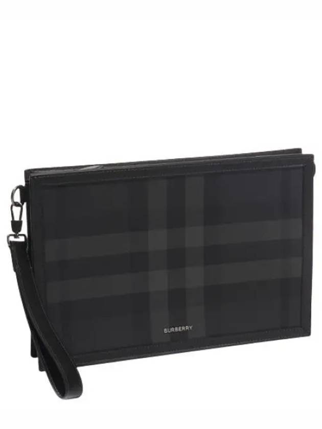 Check Small Leather Clutch Men s Bag - BURBERRY - BALAAN 1