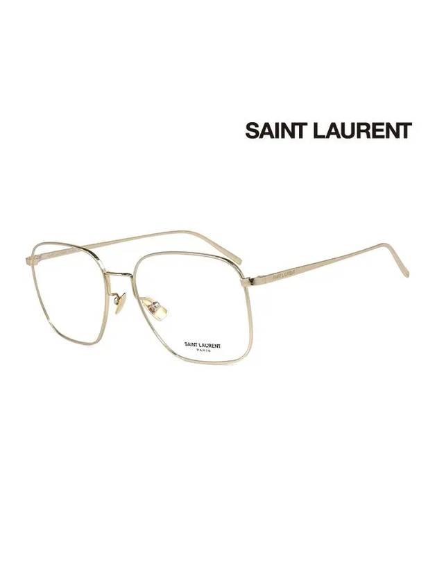 Eyewear Square Metal Eyeglasses Gold - SAINT LAURENT - BALAAN 3